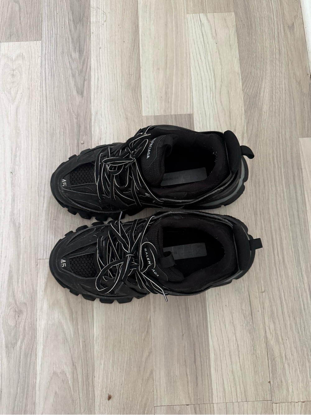 Balenciaga Black Men's Trail-Style Sneakers